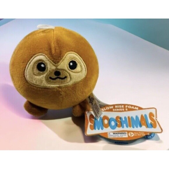 Smooshimals Sloth Plush Series 3 Slow Rise Foam Stuffed Animal Toy Factory 4” - Picture 1 of 7